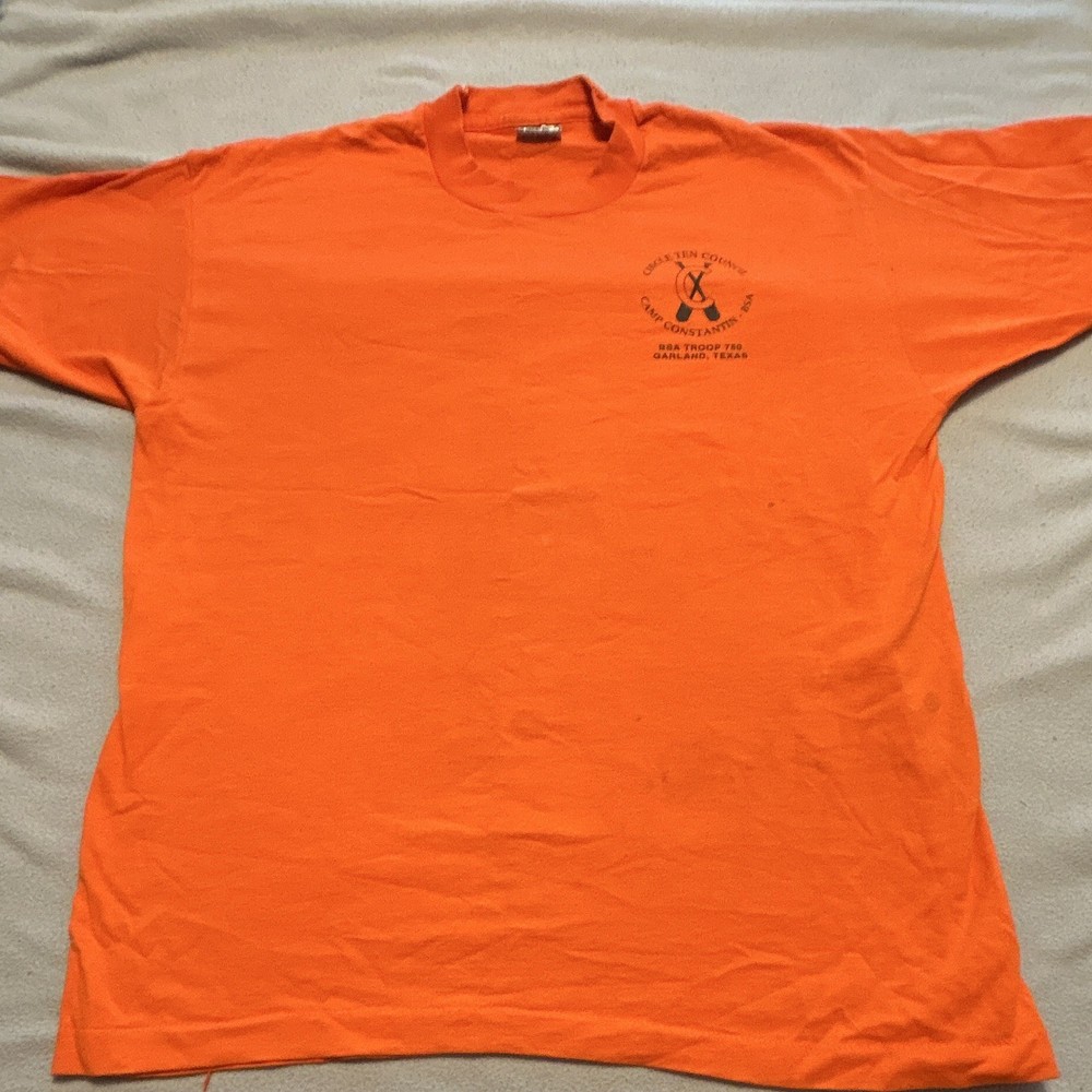 Boy Scouts of America Tiger Cub Vintage 90s Orange Large V-Neck Tee