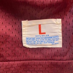 Vintage Maroon Mesh Football Jersey Brown 68 Burgundy Gold Mens Size L USA Made