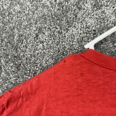 Vintage Stedman Shirt Mens Large Red Blank Distressed Tee USA Casual Workwear
