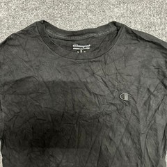 Champion T-Shirt Mens Size M Black Short Sleeve Crew Neck Athletic Embroidered