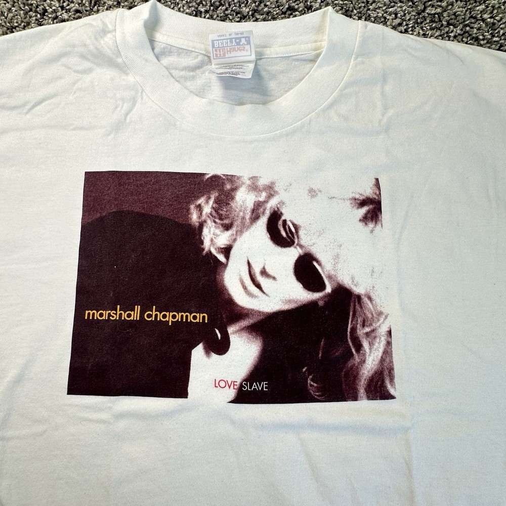 Vintage 90s Marshall Chapman T-shirt Love Slave Band Tour Country Roots Rock XL