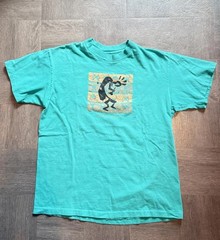 Vintage Hanes Beefy-T Medium Kokopelli Graphic Crew Neck T-Shirt Made in USA