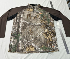 Habit Realtree Camo Shirt Mens XL Quarter Zip Scent Factor Long Sleeve Hunting