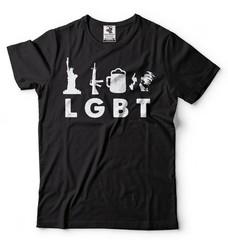 LGBT Shirt Liberty Guns Beer Trump T-Shirt Funny Patriotic T-Shirt Trump Shirts