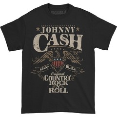 Men’s Johnny Cash Country Rock’n Roll T-shirt Medium Black