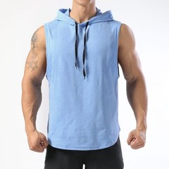 Mens Sleeveless Gym Hoodie Vest Perfect for Sports Fitness and Casual Wear