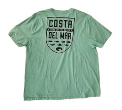 Costa Del Mar Men’s 2XL “Born On The Water” Graphic T-Shirt 100% Cotton Teal EUC