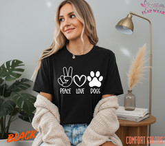 Unisex Peace Love Dogs T SHIRT,T shirt women,T shirt men,T shirt vintage Mom Dad
