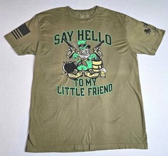 Grunt Style Shirt Adult XL Green Leprechaun Say Hello To My Little Friend Tee
