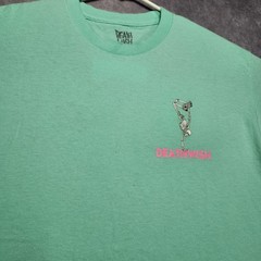 VTG Deathwish Skateboard League T-Shirt Mens Large Green Skeleton DWSL Skate Tee