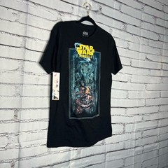 Disney Star Wars Black and Blue Short Sleeve Tee SZ M Pinball Graphic Streetwear
