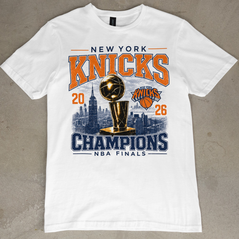 New York Knicks Graphic Tee Jersey Championship 2026 NBA Champs T-Shirt Retro