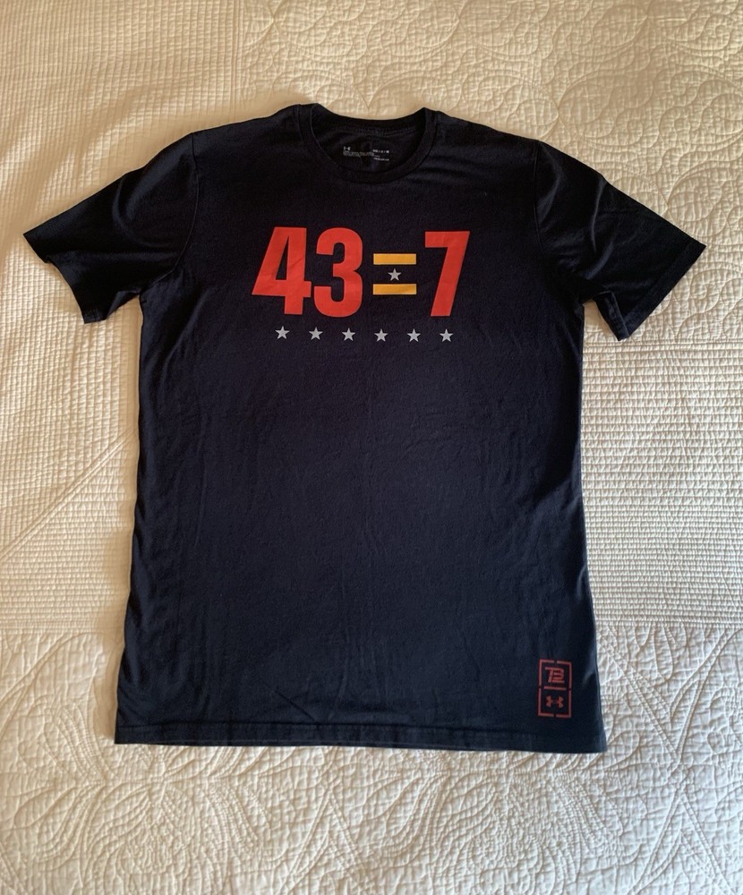Rare limited-edition Tom Brady “43=7” Under Armour collaboration T-shirt