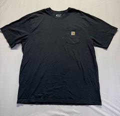Carhartt Iconic K87 Work T Shirt Mens XL Blue Cotton Jersey Loose Fit Rugged