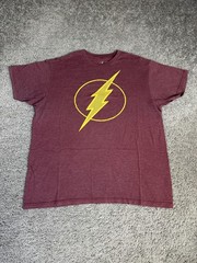 The Flash Shirt Mens XL Red DC Comics Graphic Tee 50% Cotton Polyester