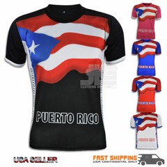 Puerto Rico Tee Jersey Cool Max Polyester PR T-Shirts NEW