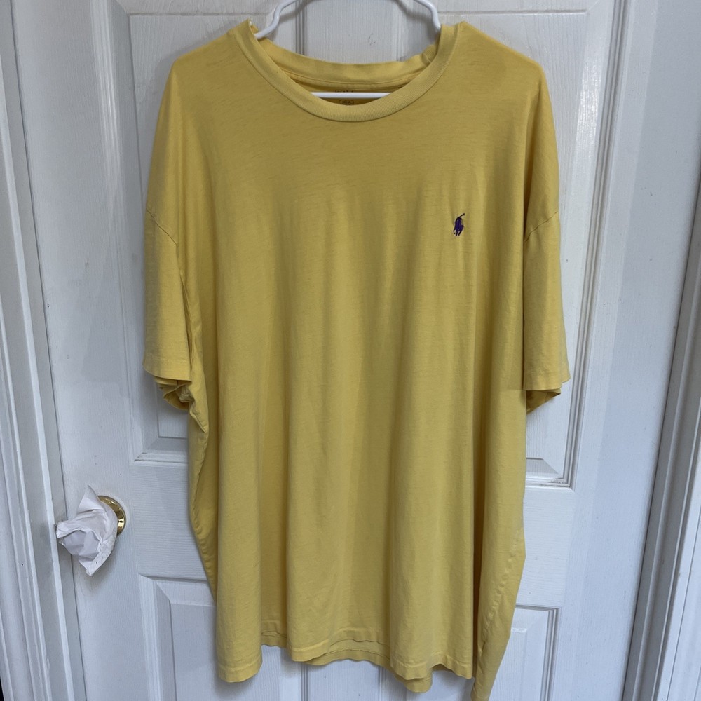 Polo Ralph Lauren Men’s Yellow Short Sleeve T-Shirt Size 2XB