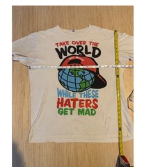 Mac Miller Take Over The World Haters Get Mad Graphic T-Shirt White XL Slim Fit