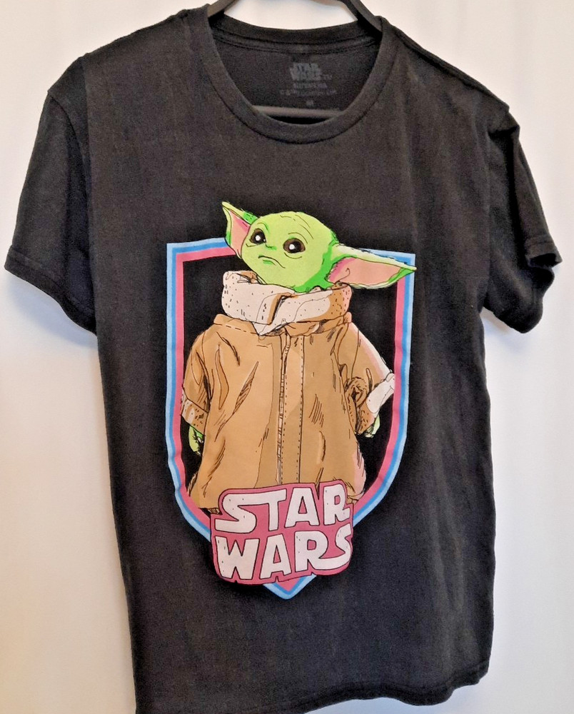 Baby Yoda Black Medium Front only
