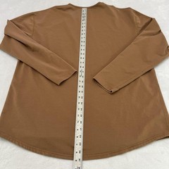 BYLT Shirt Mens 2XL Brown Drop Cut Lux Long Sleeve Stretch Tagless Crewneck Tee