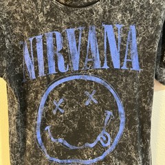 Nirvana Music acid wash t-shirt Size Small Vintage Music 90s hip hop classic 80s