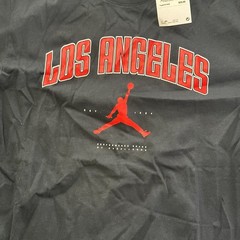 NIKE AIR JORDAN MJ LOS ANGELES HBR MENS LARGE BLACK T-SHIRT NEW HQ0384 010