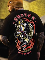 Sullen Men’s Lewis Carter Short Sleeve Standard T-shirt Tattoo Grim Reaper Tee