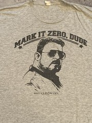 Big Lebowski Shirt Mens XXL Gray Mark It Zero Dude Movie Tee Bowling