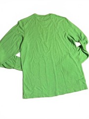 Mens American Eagle Lime Green Y2K Long Sleeve Eagle Fall Winter TShirt Sz Large