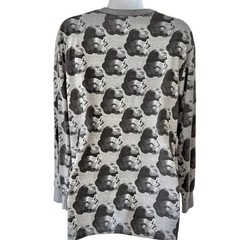 Star Wars Stormtrooper Crew Neck Pattern Gray PJ Men’s Long Sleeve T-Shirt sz L