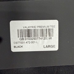 Darc Sport Valkyrie Premium Tee Black Large Wolves NFGU Limited Edition 280/1000