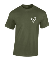 HAND DRAWN HEART LB MENS T SHIRT CUTE FASHION SUMMER LOVE DESIGN FUNNY TOP