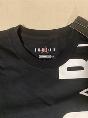 Air Jordan Shirt Mens Small Black Shoulder Spellout Short Sleeve Basketball