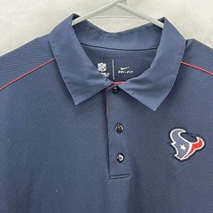 Nike NFL Houston Texans On Field Polo Golf Shirt Dri-Fit Navy Men’s Size Large L