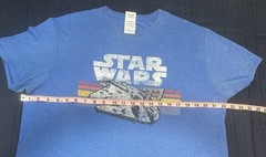 Star Wars Millennium Falcon 77 Graphic T Shirt Adult Large Blue Lucasfilm Delta