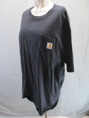 Carhartt Size XL Mens Black 100% Cotton Utility Work Casual Pocket TShirt 594