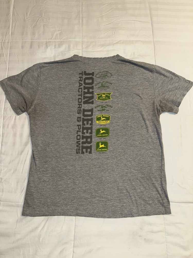 John Deere Tractors & Plows Logo Evolution T-Shirt Men’s Large