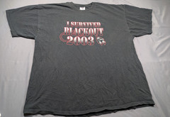 Vintage I Survived Blackout Of 03 Shirt Mens 3XL Black American History Survival