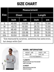 Men’s Crew Neck Shirt Long Sleeve Cotton Soft Comfort Lightweight Casual T-Shirt
