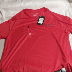 Under Armour Red L Men’s Short Sleeve Crew Neck UA Tech 2.0 Polyester Tee