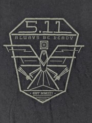 5.11 Tactical T Shirt Mens Large Black Graphic Short Sleeve 100% Cotton