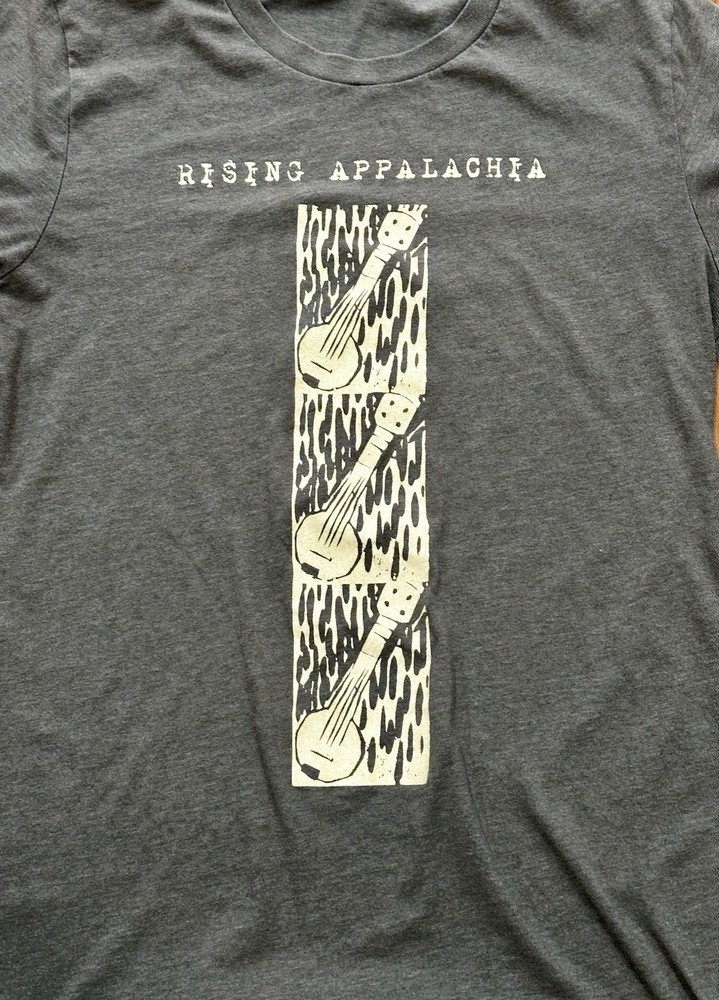Rising Appalachia Band Shirt Green Gray MEDIUM