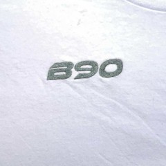 B90 Pro Athletic Soccer T-Shirt White Blue Graphic Tee Men’s Size M