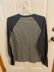 BRAND NEW MEN’S SIZE 2XL HANES X-TEMP CHARCOAL HEATHER HENLEY LONG SLEEVE SHIRT