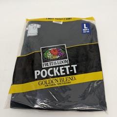Vintage 90s Fruit Of The Loom Pocket T-Shirt Mens L Golden Blend Normcore 3 Pcs