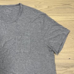 Cozy Earth Bamboo Lounge Pocket T-Shirt Tee Mens Size L Crew Neck Gray