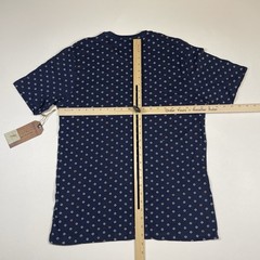Hudson & Barrow Shirt Men’s Large Navy Geometric Short Sleeve Pocket Tee NEW