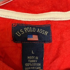 U.S. Polo Assn. T Shirt Mens Large White Red Cotton Crew Neck Graphic Print Tee