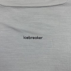Icebreaker Cool-Lite Shirt Mens Small Gray Wool Blend Long Sleeve Crewneck Tee