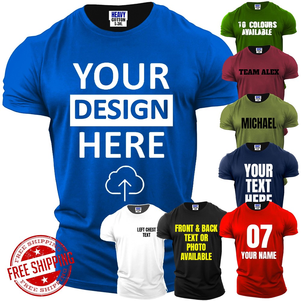 Personalized Customized Funny Mens T Shirt Your Name Here Your Logo USA New Gift